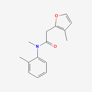 molecular formula C15H17NO2 B7362170 N-methyl-2-(3-methylfuran-2-yl)-N-(2-methylphenyl)acetamide 