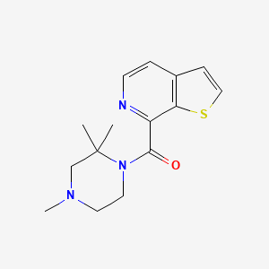 molecular formula C15H19N3OS B7362264 Thieno[2,3-c]pyridin-7-yl-(2,2,4-trimethylpiperazin-1-yl)methanone 