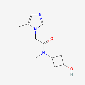 molecular formula C11H17N3O2 B7362277 N-(3-hydroxycyclobutyl)-N-methyl-2-(5-methylimidazol-1-yl)acetamide 