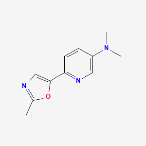 molecular formula C11H13N3O B7362418 N,N-dimethyl-6-(2-methyl-1,3-oxazol-5-yl)pyridin-3-amine 