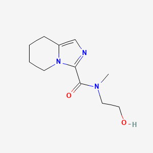 molecular formula C11H17N3O2 B7362519 N-(2-hydroxyethyl)-N-methyl-5,6,7,8-tetrahydroimidazo[1,5-a]pyridine-3-carboxamide 