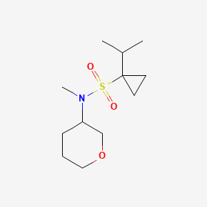 molecular formula C12H23NO3S B7362681 N-methyl-N-(oxan-3-yl)-1-propan-2-ylcyclopropane-1-sulfonamide 