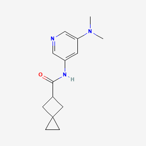 molecular formula C14H19N3O B7362776 N-[5-(dimethylamino)pyridin-3-yl]spiro[2.3]hexane-5-carboxamide 