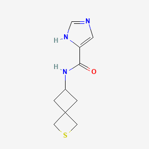 molecular formula C10H13N3OS B7362795 N-(2-thiaspiro[3.3]heptan-6-yl)-1H-imidazole-5-carboxamide 