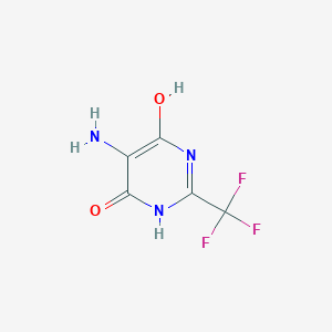 molecular formula C5H4F3N3O2 B073629 5-Amino-2-(trifluoromethyl)pyrimidine-4,6-diol CAS No. 1513-71-9
