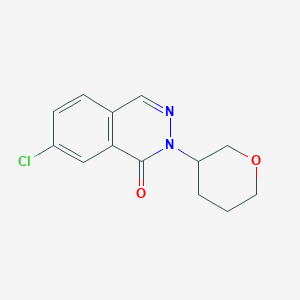 molecular formula C13H13ClN2O2 B7363011 7-Chloro-2-(oxan-3-yl)phthalazin-1-one 