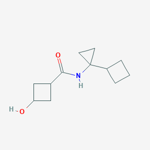 molecular formula C12H19NO2 B7363174 N-(1-cyclobutylcyclopropyl)-3-hydroxycyclobutane-1-carboxamide 