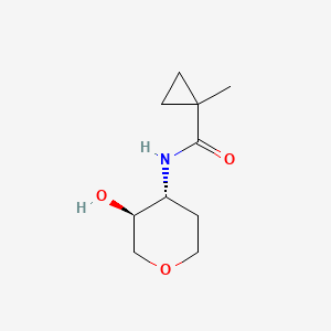 molecular formula C10H17NO3 B7363193 N-[(3S,4R)-3-hydroxyoxan-4-yl]-1-methylcyclopropane-1-carboxamide 