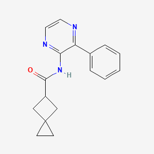 molecular formula C17H17N3O B7363213 N-(3-phenylpyrazin-2-yl)spiro[2.3]hexane-5-carboxamide 