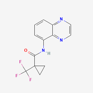 molecular formula C13H10F3N3O B7363251 N-quinoxalin-5-yl-1-(trifluoromethyl)cyclopropane-1-carboxamide 