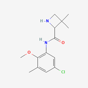 molecular formula C14H19ClN2O2 B7363263 N-(5-chloro-2-methoxy-3-methylphenyl)-3,3-dimethylazetidine-2-carboxamide 