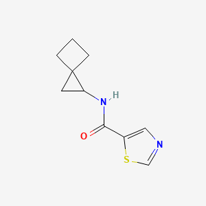 molecular formula C10H12N2OS B7363273 N-spiro[2.3]hexan-2-yl-1,3-thiazole-5-carboxamide 