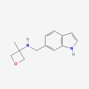 molecular formula C13H16N2O B7363333 N-(1H-indol-6-ylmethyl)-3-methyloxetan-3-amine 