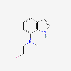 molecular formula C11H13FN2 B7363385 N-(2-fluoroethyl)-N-methyl-1H-indol-7-amine 