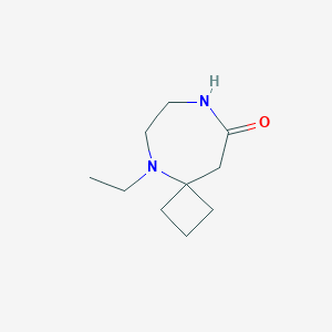 molecular formula C10H18N2O B7363424 5-Ethyl-5,8-diazaspiro[3.6]decan-9-one 