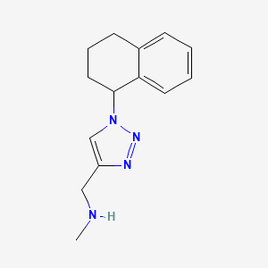 molecular formula C14H18N4 B7363470 N-methyl-1-[1-(1,2,3,4-tetrahydronaphthalen-1-yl)triazol-4-yl]methanamine 