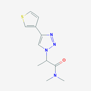 molecular formula C11H14N4OS B7363479 N,N-dimethyl-2-(4-thiophen-3-yltriazol-1-yl)propanamide 