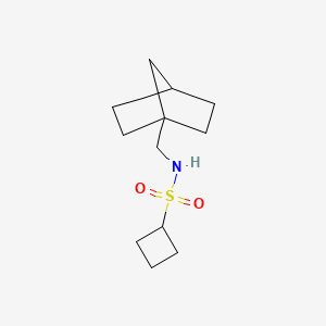 molecular formula C12H21NO2S B7363551 N-(1-bicyclo[2.2.1]heptanylmethyl)cyclobutanesulfonamide 