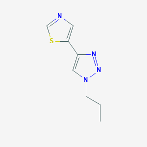 molecular formula C8H10N4S B7363553 5-(1-Propyltriazol-4-yl)-1,3-thiazole 