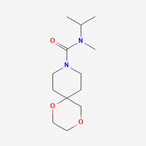 molecular formula C13H24N2O3 B7363620 N-methyl-N-propan-2-yl-1,4-dioxa-9-azaspiro[5.5]undecane-9-carboxamide 