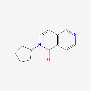 molecular formula C13H14N2O B7363659 2-Cyclopentyl-2,6-naphthyridin-1-one 