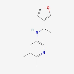 molecular formula C13H16N2O B7363660 N-[1-(furan-3-yl)ethyl]-5,6-dimethylpyridin-3-amine 