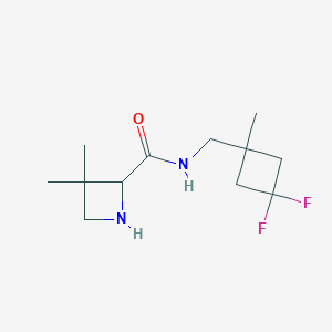 molecular formula C12H20F2N2O B7363691 N-[(3,3-difluoro-1-methylcyclobutyl)methyl]-3,3-dimethylazetidine-2-carboxamide 