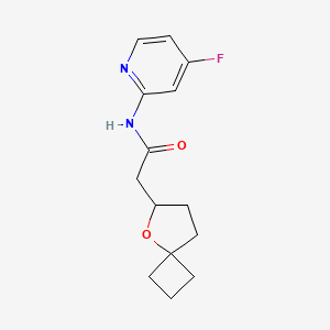 molecular formula C14H17FN2O2 B7363856 N-(4-fluoropyridin-2-yl)-2-(5-oxaspiro[3.4]octan-6-yl)acetamide 