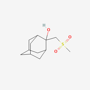 molecular formula C12H20O3S B7364119 2-(Methylsulfonylmethyl)adamantan-2-ol 