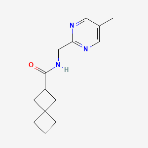 molecular formula C14H19N3O B7364176 N-[(5-methylpyrimidin-2-yl)methyl]spiro[3.3]heptane-2-carboxamide 