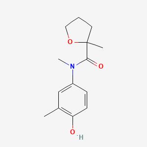 molecular formula C14H19NO3 B7364192 N-(4-hydroxy-3-methylphenyl)-N,2-dimethyloxolane-2-carboxamide 