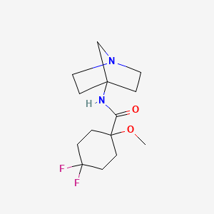 molecular formula C14H22F2N2O2 B7364197 N-(1-azabicyclo[2.2.1]heptan-4-yl)-4,4-difluoro-1-methoxycyclohexane-1-carboxamide 