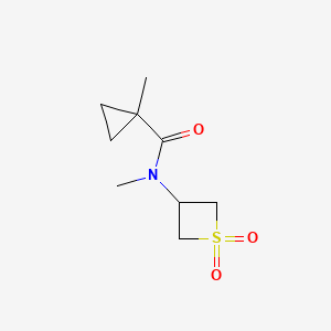 molecular formula C9H15NO3S B7364203 N-(1,1-dioxothietan-3-yl)-N,1-dimethylcyclopropane-1-carboxamide 
