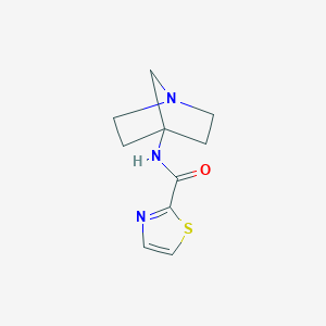 molecular formula C10H13N3OS B7364212 N-(1-azabicyclo[2.2.1]heptan-4-yl)-1,3-thiazole-2-carboxamide 