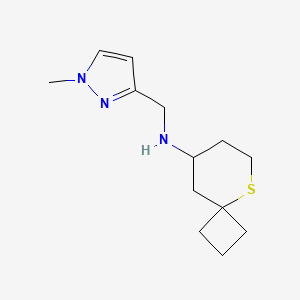 molecular formula C13H21N3S B7364283 N-[(1-methylpyrazol-3-yl)methyl]-5-thiaspiro[3.5]nonan-8-amine 