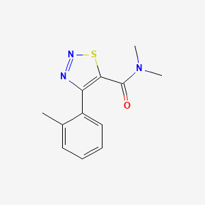 molecular formula C12H13N3OS B7364449 N,N-dimethyl-4-(2-methylphenyl)thiadiazole-5-carboxamide 