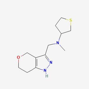 molecular formula C12H19N3OS B7364467 N-methyl-N-(1,4,6,7-tetrahydropyrano[4,3-c]pyrazol-3-ylmethyl)thiolan-3-amine 
