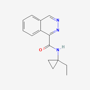 molecular formula C14H15N3O B7364554 N-(1-ethylcyclopropyl)phthalazine-1-carboxamide 