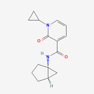 molecular formula C15H18N2O2 B7364654 N-[(1R,5R)-1-bicyclo[3.1.0]hexanyl]-1-cyclopropyl-2-oxopyridine-3-carboxamide 