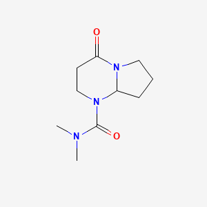 molecular formula C10H17N3O2 B7364683 N,N-dimethyl-4-oxo-2,3,6,7,8,8a-hexahydropyrrolo[1,2-a]pyrimidine-1-carboxamide 
