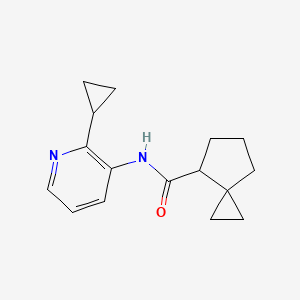 molecular formula C16H20N2O B7364725 N-(2-cyclopropylpyridin-3-yl)spiro[2.4]heptane-7-carboxamide 