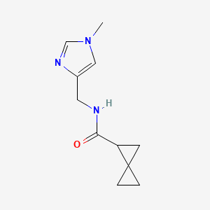 molecular formula C11H15N3O B7364748 N-[(1-methylimidazol-4-yl)methyl]spiro[2.2]pentane-2-carboxamide 