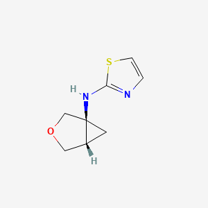 molecular formula C8H10N2OS B7364892 N-[(1S,5S)-3-oxabicyclo[3.1.0]hexan-1-yl]-1,3-thiazol-2-amine 