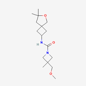 molecular formula C16H28N2O3 B7364950 N-(7,7-dimethyl-6-oxaspiro[3.4]octan-2-yl)-3-(methoxymethyl)-3-methylazetidine-1-carboxamide 