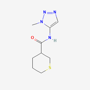 molecular formula C9H14N4OS B7365338 N-(3-methyltriazol-4-yl)thiane-3-carboxamide 