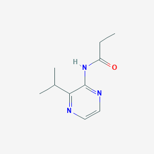 molecular formula C10H15N3O B7365363 N-(3-propan-2-ylpyrazin-2-yl)propanamide 
