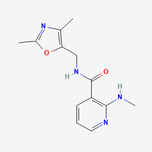 molecular formula C13H16N4O2 B7365585 N-[(2,4-dimethyl-1,3-oxazol-5-yl)methyl]-2-(methylamino)pyridine-3-carboxamide 