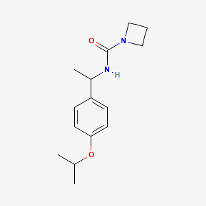 molecular formula C15H22N2O2 B7366083 N-[1-(4-propan-2-yloxyphenyl)ethyl]azetidine-1-carboxamide 