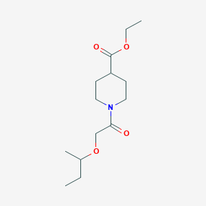 molecular formula C14H25NO4 B7366096 Ethyl 1-(2-butan-2-yloxyacetyl)piperidine-4-carboxylate 