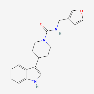 molecular formula C19H21N3O2 B7366203 N-(furan-3-ylmethyl)-4-(1H-indol-3-yl)piperidine-1-carboxamide 